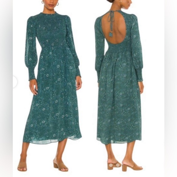 Madewell Dresses & Skirts - Madewell Crinkle Georgette Lucie Tie-Back Midi Dress in Woodland Floral